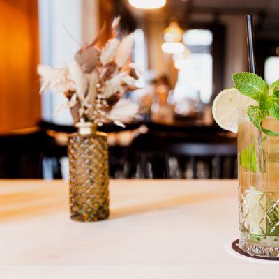 Fruchtiges, kühles Getränk mit Limette